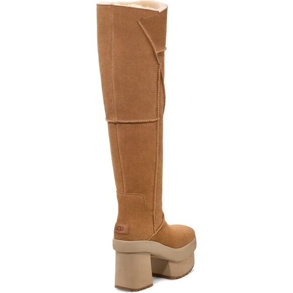 UGG New Heights Platform Xtra Boot Size 10 Women Chestnut 1157911 - Picture 2 of 5
